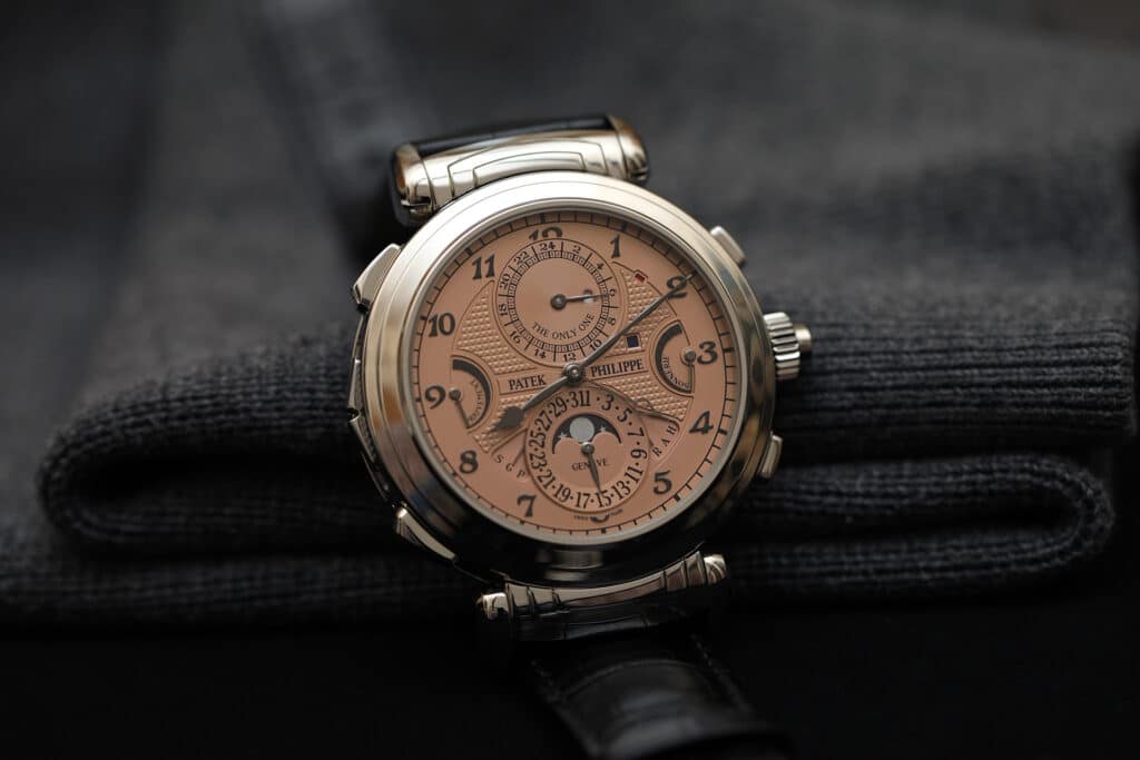 a close up of a watch