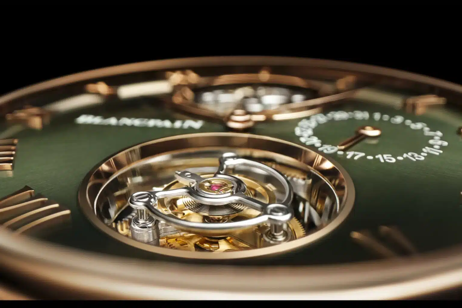 a close up of a watch