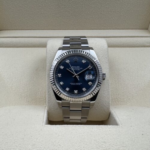 Rolex Datejust 41 126334 Blue Diamond Dial 2025 Like New Full Set