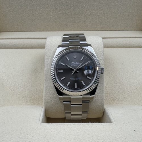 Rolex Datejust 41 126334 Rhodium Dial Oyster 2023 Like New Full Set