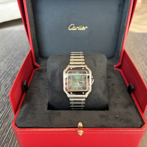 Cartier Santos Medium WSSA0061 Green Dial 2026 New Unworn Full Set
