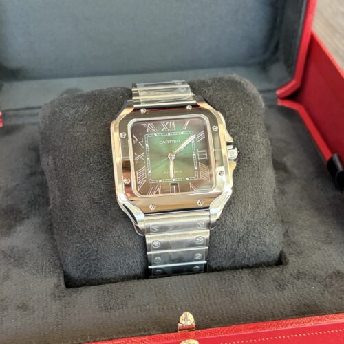 Cartier Santos Large WSSA0062 Green Dial 2026 New Unworn Full Set